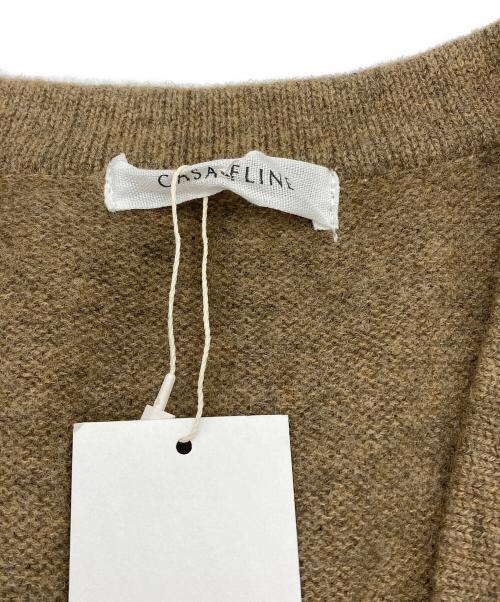 CASA FLINE（カーサフライン）CASA FLINE (カーサフライン) Vニットロングドレス ブラウン サイズ:FREE 未使用品の古着・服飾アイテム