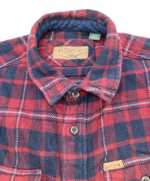 orvis（オービス）ORVIS (オービス) ネルシャツ レッド×ネイビー サイズ:XLの古着・服飾アイテム