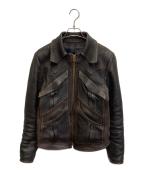NAKED SUNネイキッドサン）の古着「PROMISED LAND GOATSKIN  レザージャケット」｜ブラウン
