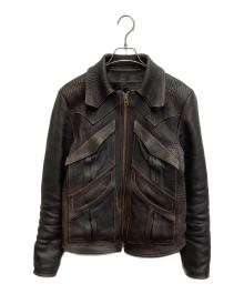 NAKED SUN（ネイキッドサン）の古着「PROMISED LAND GOATSKIN  レザージャケット」｜ブラウン