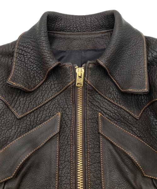 NAKED SUN（ネイキッドサン）NAKED SUN (ネイキッドサン) PROMISED LAND GOATSKIN  レザージャケット ブラウン サイズ:40の古着・服飾アイテム