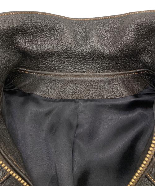 NAKED SUN（ネイキッドサン）NAKED SUN (ネイキッドサン) PROMISED LAND GOATSKIN  レザージャケット ブラウン サイズ:40の古着・服飾アイテム