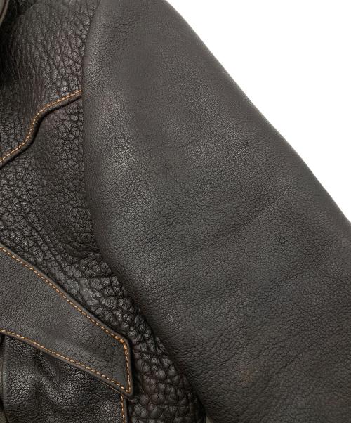 NAKED SUN（ネイキッドサン）NAKED SUN (ネイキッドサン) PROMISED LAND GOATSKIN  レザージャケット ブラウン サイズ:40の古着・服飾アイテム