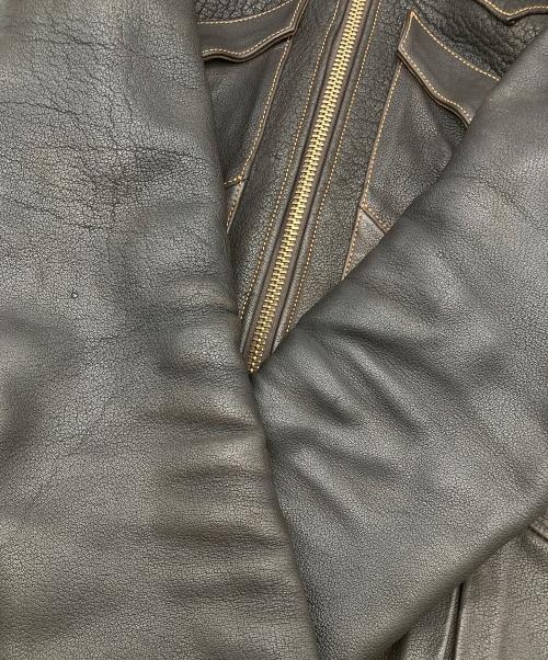 NAKED SUN（ネイキッドサン）NAKED SUN (ネイキッドサン) PROMISED LAND GOATSKIN  レザージャケット ブラウン サイズ:40の古着・服飾アイテム