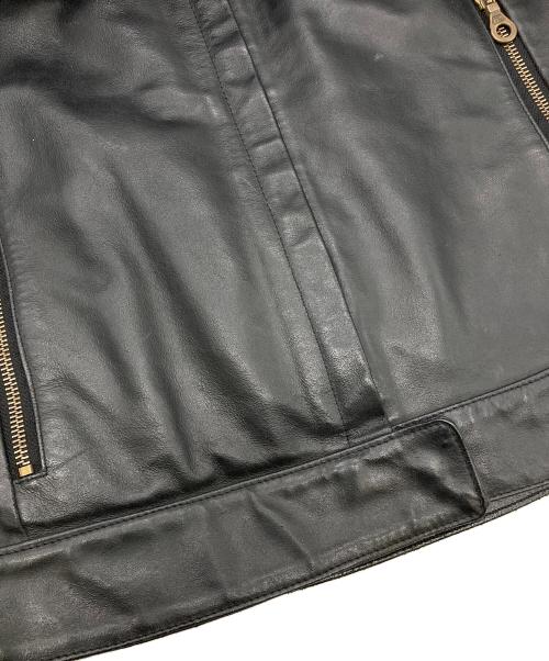 DUCATI BY DAiNESE（ドゥカティ バイ ダイネーゼ）DUCATI BY DAiNESE (ドゥカティ バイ ダイネーゼ) ワッペンバイカーレザージャケット ブラック サイズ:48の古着・服飾アイテム