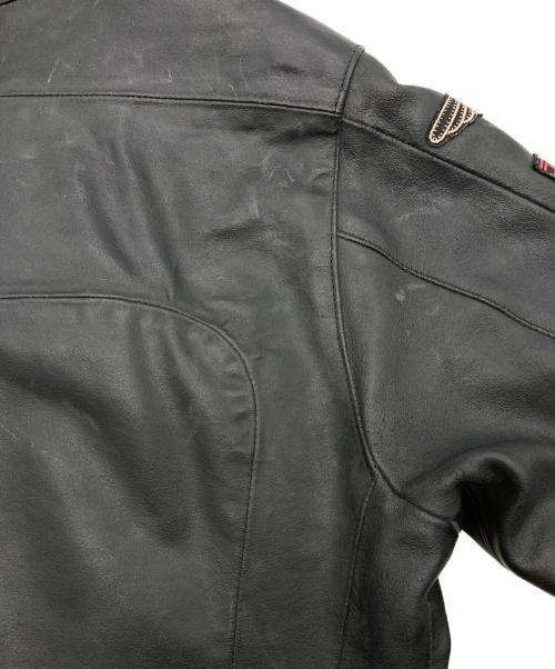 DUCATI BY DAiNESE（ドゥカティ バイ ダイネーゼ）DUCATI BY DAiNESE (ドゥカティ バイ ダイネーゼ) ワッペンバイカーレザージャケット ブラック サイズ:48の古着・服飾アイテム