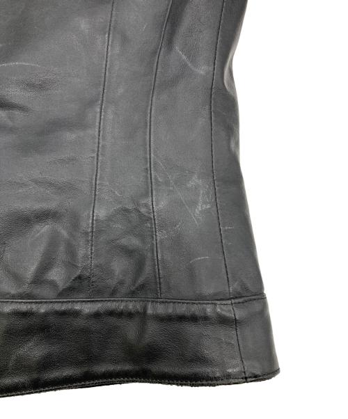 DUCATI BY DAiNESE（ドゥカティ バイ ダイネーゼ）DUCATI BY DAiNESE (ドゥカティ バイ ダイネーゼ) ワッペンバイカーレザージャケット ブラック サイズ:48の古着・服飾アイテム