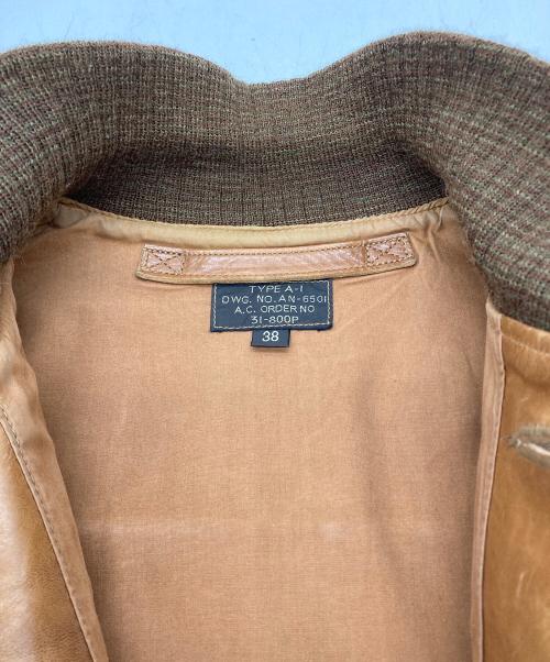 BUZZ RICKSON'S（バズリクソンズ）Buzz Rickson's (バズリクソンズ) A-1 BRONCO HIDE フライトジャケット ブラウン サイズ:38の古着・服飾アイテム