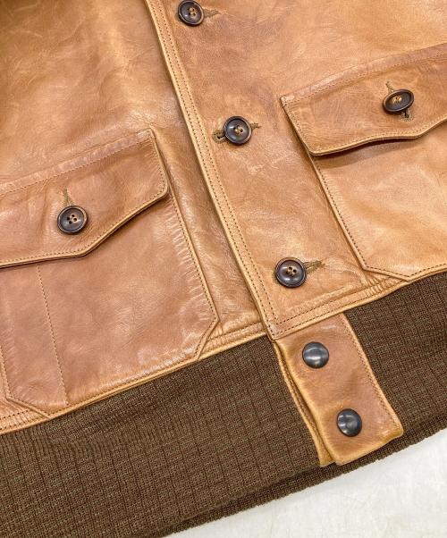 BUZZ RICKSON'S（バズリクソンズ）Buzz Rickson's (バズリクソンズ) A-1 BRONCO HIDE フライトジャケット ブラウン サイズ:38の古着・服飾アイテム