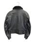 FRONTIER LEATHERS (フロンティア レザーズ) CHPムートン襟ボアシングルライダースジャケット ブラック サイズ:40：30000円