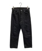 LEVI'Sリーバイス）の古着「オレンジタブ 97年製 ボタン裏411 後染め505ブラックデニムパンツ」｜ブラック