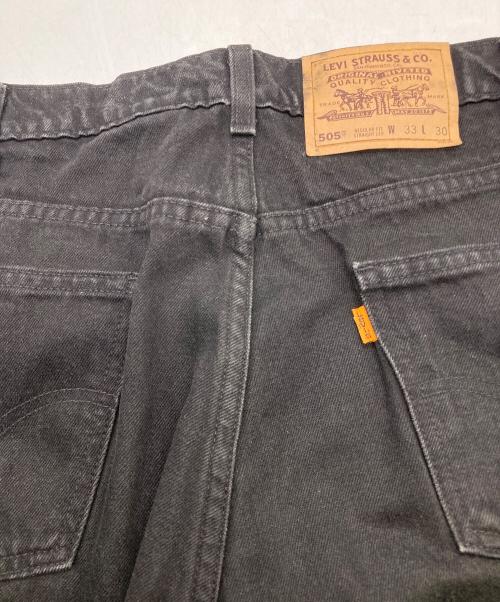 LEVI'S（リーバイス）LEVI'S (リーバイス) オレンジタブ 97年製 ボタン裏411 後染め505ブラックデニムパンツ ブラック サイズ: W33×L30の古着・服飾アイテム