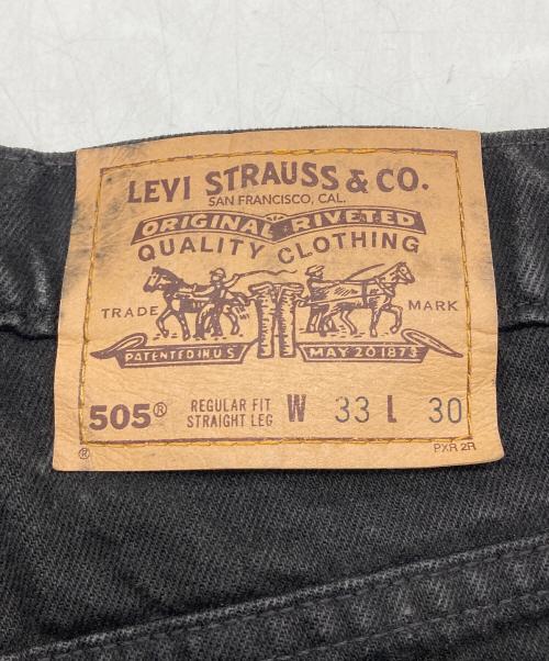 LEVI'S（リーバイス）LEVI'S (リーバイス) オレンジタブ 97年製 ボタン裏411 後染め505ブラックデニムパンツ ブラック サイズ: W33×L30の古着・服飾アイテム