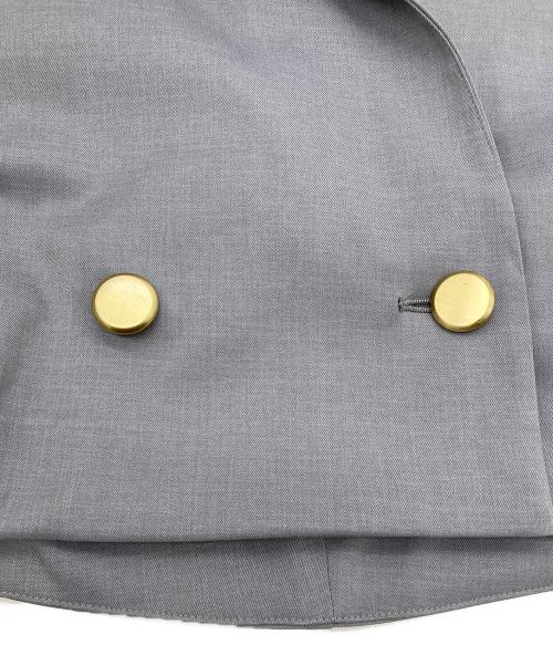 Noble（ノーブル）Noble (ノーブル) エステルツイルショートジレブラウス グレー サイズ:FREEの古着・服飾アイテム