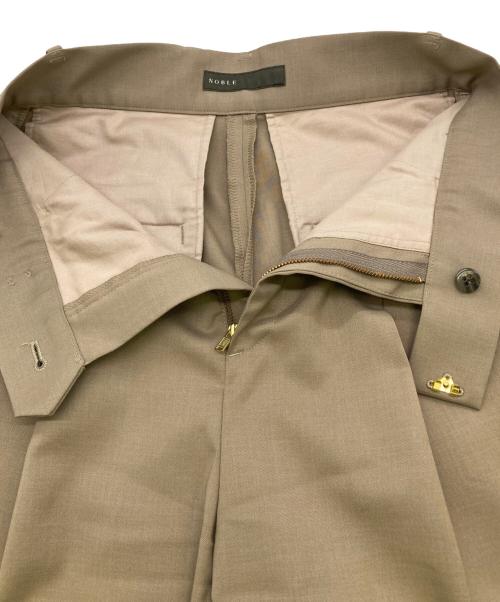 Noble（ノーブル）Noble (ノーブル) エステルツイルストレッチスラックスパンツ ベージュ サイズ:38の古着・服飾アイテム