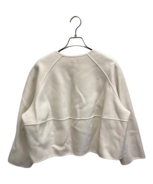 23区（ニジュウサンク）23区 (ニジュウサンク) 金釦ノーカラージャケット ベージュ サイズ:32の古着・服飾アイテム