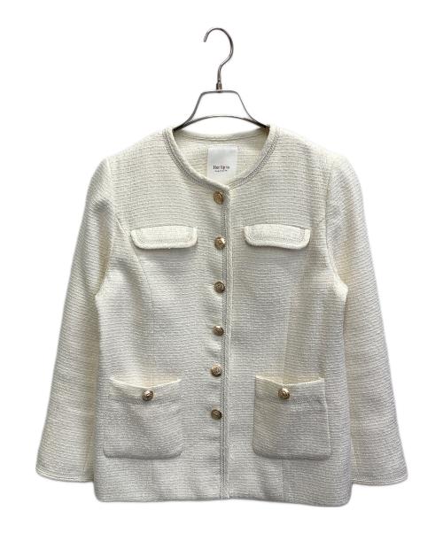 HER LIP TO（ハーリップトゥ）Her lip to (ハーリップトゥ) Classic Long Tweed Jacket ホワイト サイズ:Sの古着・服飾アイテム