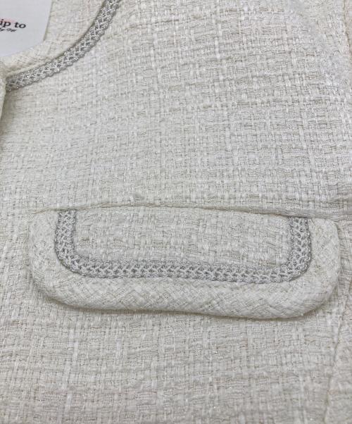 HER LIP TO（ハーリップトゥ）Her lip to (ハーリップトゥ) Classic Long Tweed Jacket ホワイト サイズ:Sの古着・服飾アイテム