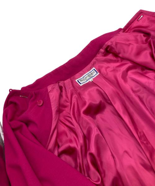 Yves Saint Laurent（イヴサンローラン）Yves Saint Laurent (イヴサンローラン) ウールコート ピンク サイズ:9A3の古着・服飾アイテム