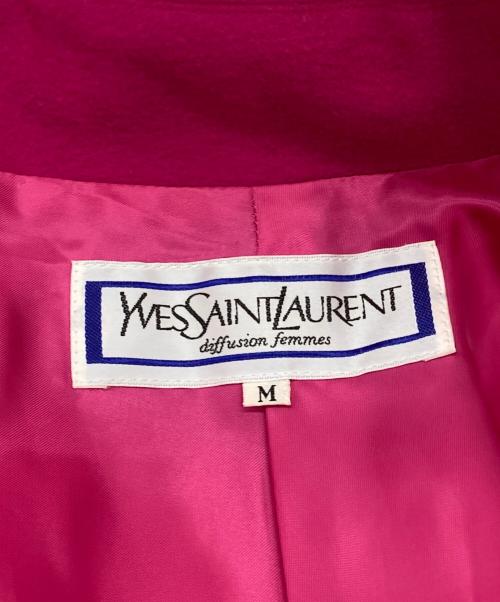 Yves Saint Laurent（イヴサンローラン）Yves Saint Laurent (イヴサンローラン) ウールコート ピンク サイズ:9A3の古着・服飾アイテム