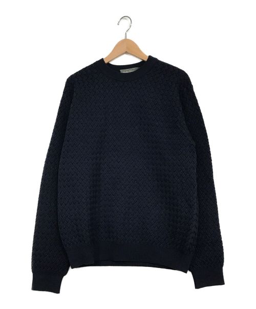 Salvatore Ferragamo（サルヴァトーレ フェラガモ）Salvatore Ferragamo (サルヴァトーレ フェラガモ) クルーネックニット ネイビー サイズ:SIZE Lの古着・服飾アイテム