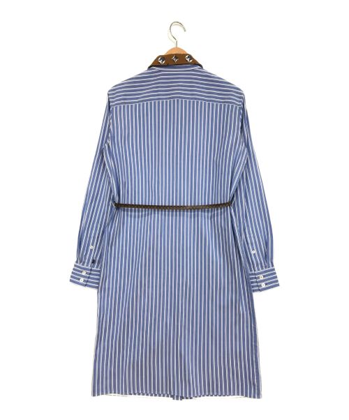 LOUIS VUITTON（ルイ ヴィトン）LOUIS VUITTON (ルイ ヴィトン) ストライプシャツワンピース ブルー サイズ:SIZE　38の古着・服飾アイテム