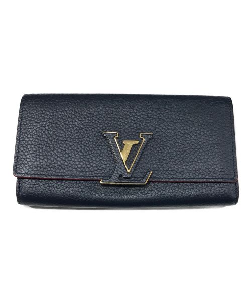 LOUIS VUITTON（ルイ ヴィトン）LOUIS VUITTON (ルイ ヴィトン) ポルトフォイユ・カプシーヌ ネイビーの古着・服飾アイテム