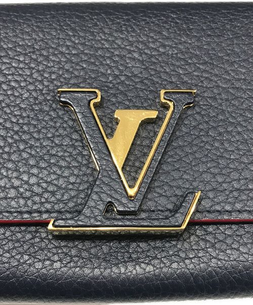 LOUIS VUITTON（ルイ ヴィトン）LOUIS VUITTON (ルイ ヴィトン) ポルトフォイユ・カプシーヌ ネイビーの古着・服飾アイテム