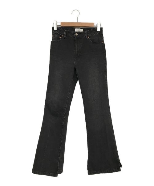 Mila Owen（ミラオーウェン）Mila Owen (ミラオーウェン) 裾スリットスリムストレートデニムパンツ ブラック サイズ:SIZE　0の古着・服飾アイテム