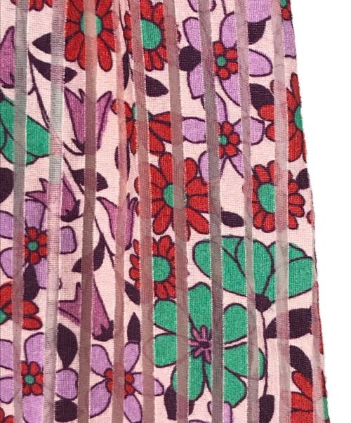 Kate Spade（ケイトスペード）Kate Spade (ケイトスペード) ノースリーブワンピース ピンク×レッド サイズ:SIZE 0の古着・服飾アイテム