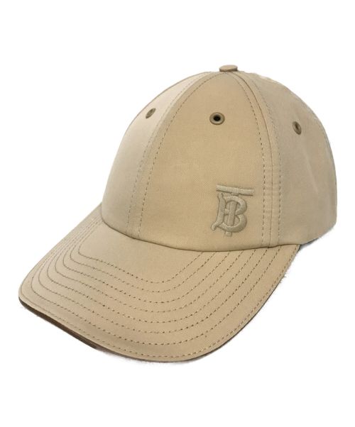 BURBERRY（バーバリー）BURBERRY (バーバリー) モノグラムモチーフ トロピカルギャバジン ベースボールキャップ ベージュ サイズ:SIZE S　Pの古着・服飾アイテム