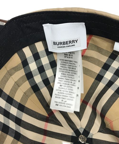 BURBERRY（バーバリー）BURBERRY (バーバリー) モノグラムモチーフ トロピカルギャバジン ベースボールキャップ ベージュ サイズ:SIZE S　Pの古着・服飾アイテム