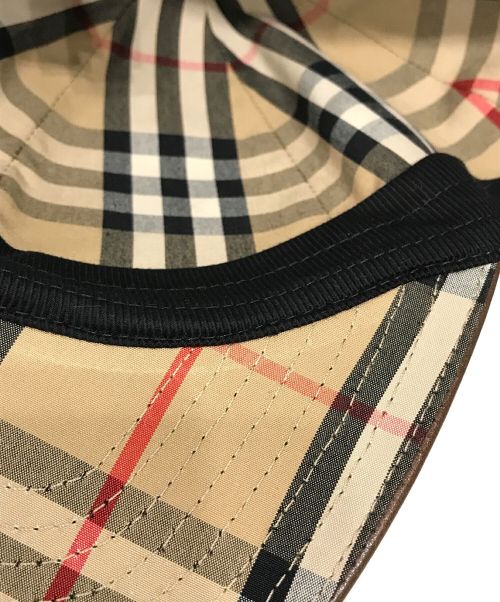 BURBERRY（バーバリー）BURBERRY (バーバリー) モノグラムモチーフ トロピカルギャバジン ベースボールキャップ ベージュ サイズ:SIZE S　Pの古着・服飾アイテム