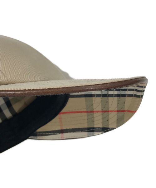 BURBERRY（バーバリー）BURBERRY (バーバリー) モノグラムモチーフ トロピカルギャバジン ベースボールキャップ ベージュ サイズ:SIZE S　Pの古着・服飾アイテム