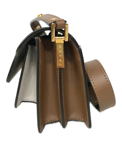 MARNI（マルニ）MARNI (マルニ) TRUNKショルダーバッグ カーキ×ブラウンの古着・服飾アイテム