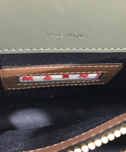 MARNI（マルニ）MARNI (マルニ) TRUNKショルダーバッグ カーキ×ブラウンの古着・服飾アイテム