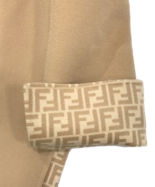 FENDI（フェンディ）FENDI (フェンディ) ミンクファーポケットダブルコート ベージュ サイズ:SIZE 36の古着・服飾アイテム