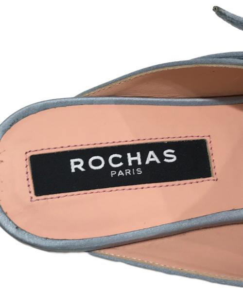 ROCHAS（ロシャス）ROCHAS (ロシャス) サテンサンダル スカイブルー サイズ:36の古着・服飾アイテム