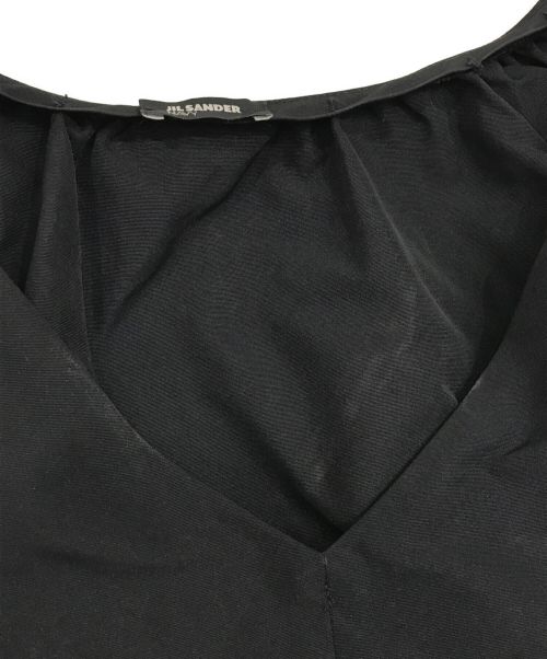 JIL SANDER NAVY（ジルサンダー ネイビー）JIL SANDER NAVY (ジルサンダー ネイビー) Vネックワンピース ネイビー サイズ:SIZE 34の古着・服飾アイテム