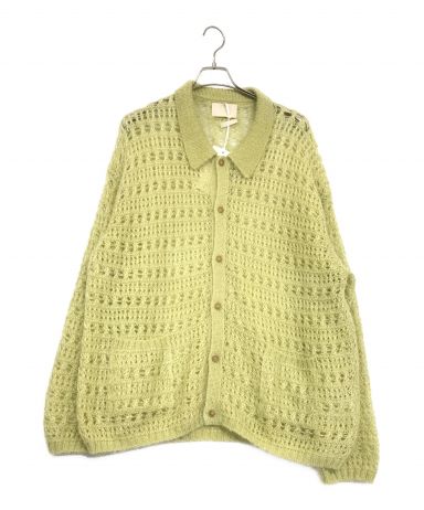 カーディガン YOKE 23SS MOHAIR SILK MESH KNIT SHIRT 中古・古着通販】YOKE (ヨーク) MOHAIR SILK MESH KNIT SHIRT ライム