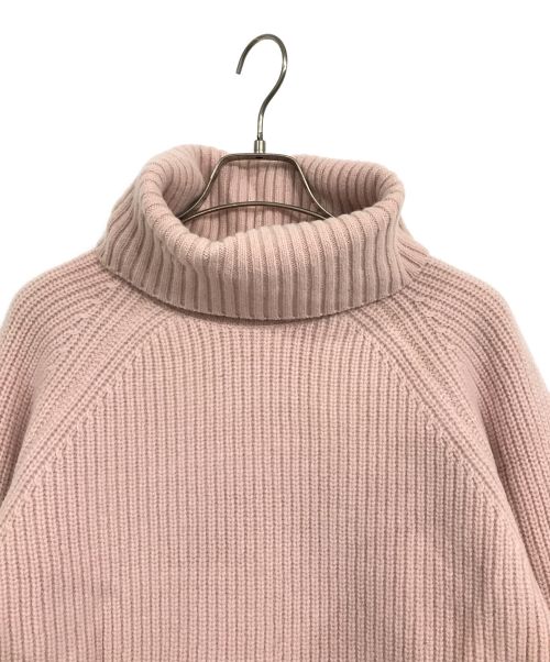 anuans（アニュアンス）anuans (アニュアンス) ウールカシミヤラグランタートルニットプルオーバー ピンク サイズ:Fの古着・服飾アイテム