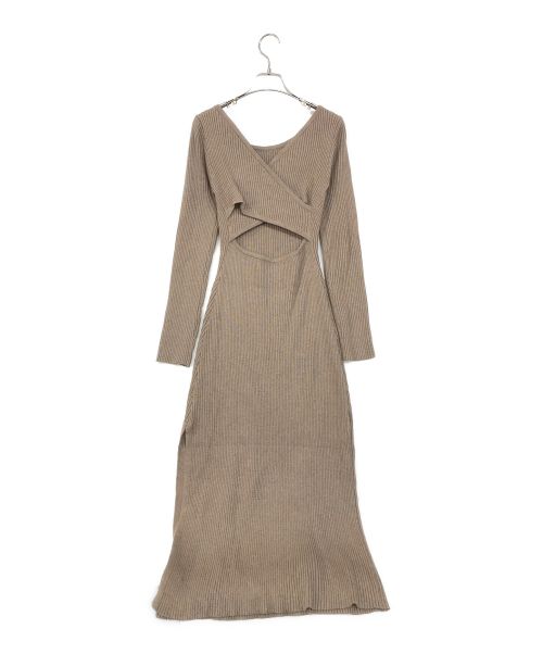 ACYM（アシーム）ACYM (アシーム) Back cross slit ワンピース ブラウン サイズ:SIZE　XSの古着・服飾アイテム