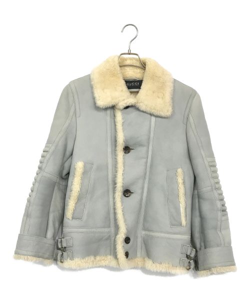 GUCCI（グッチ）GUCCI (グッチ) ムートンジャケット グレー サイズ:SIZE 44の古着・服飾アイテム