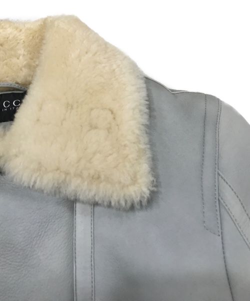 GUCCI（グッチ）GUCCI (グッチ) ムートンジャケット グレー サイズ:SIZE 44の古着・服飾アイテム