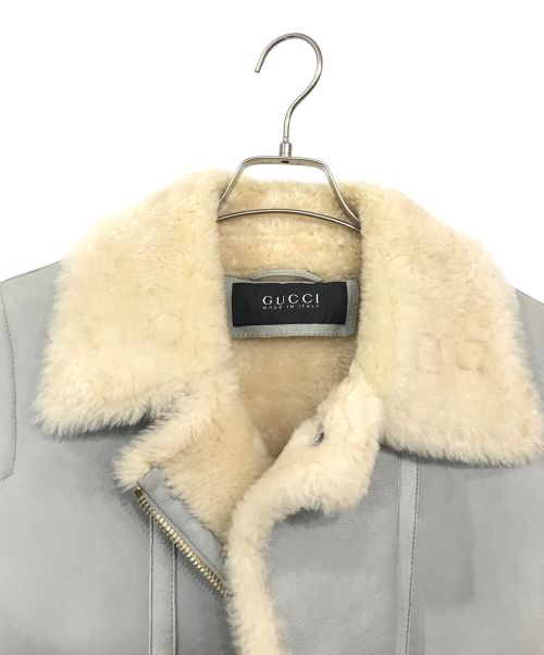 GUCCI（グッチ）GUCCI (グッチ) ムートンジャケット グレー サイズ:SIZE 44の古着・服飾アイテム