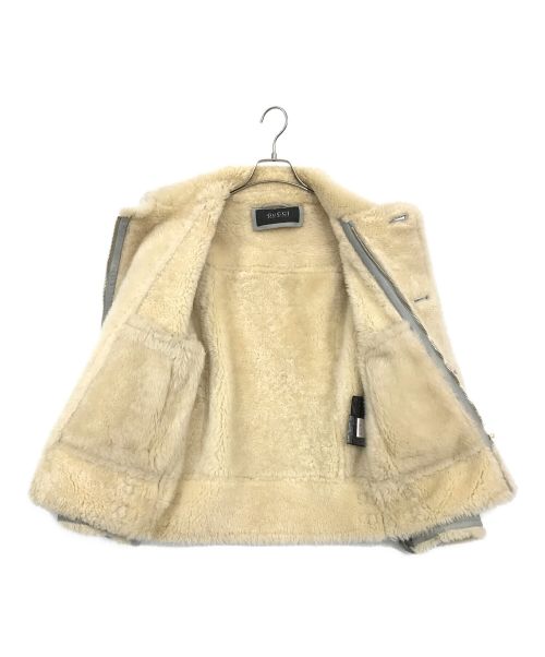 GUCCI（グッチ）GUCCI (グッチ) ムートンジャケット グレー サイズ:SIZE 44の古着・服飾アイテム