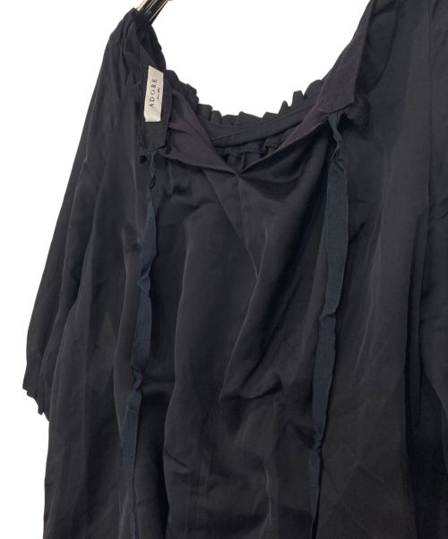 ADORE（アドーア）ADORE (アドーア) 半袖ブラウス ネイビー サイズ:38の古着・服飾アイテム
