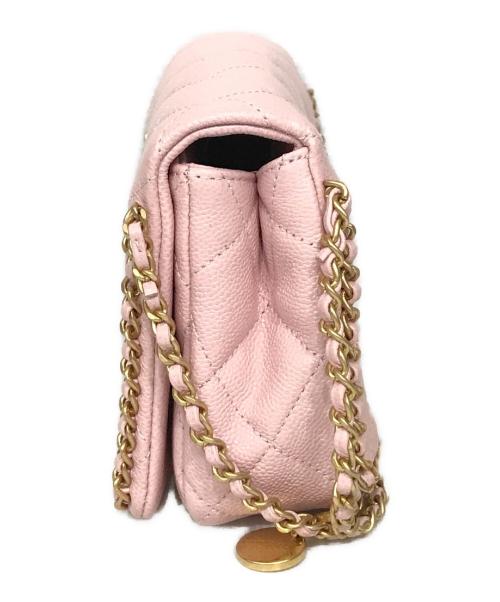 CHANEL（シャネル）CHANEL (シャネル) マトラッセキャビアスキンチェーンショルダーバッグ ピンクの古着・服飾アイテム