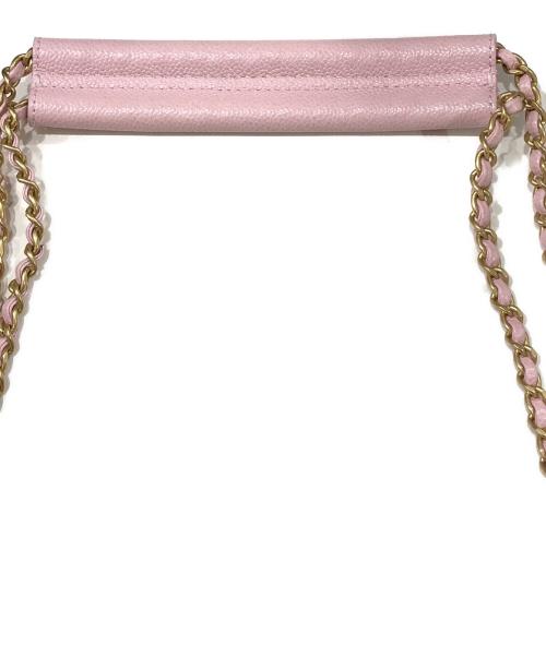 CHANEL（シャネル）CHANEL (シャネル) マトラッセキャビアスキンチェーンショルダーバッグ ピンクの古着・服飾アイテム