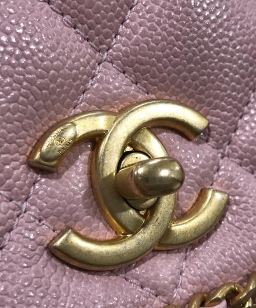 CHANEL（シャネル）CHANEL (シャネル) マトラッセキャビアスキンチェーンショルダーバッグ ピンクの古着・服飾アイテム